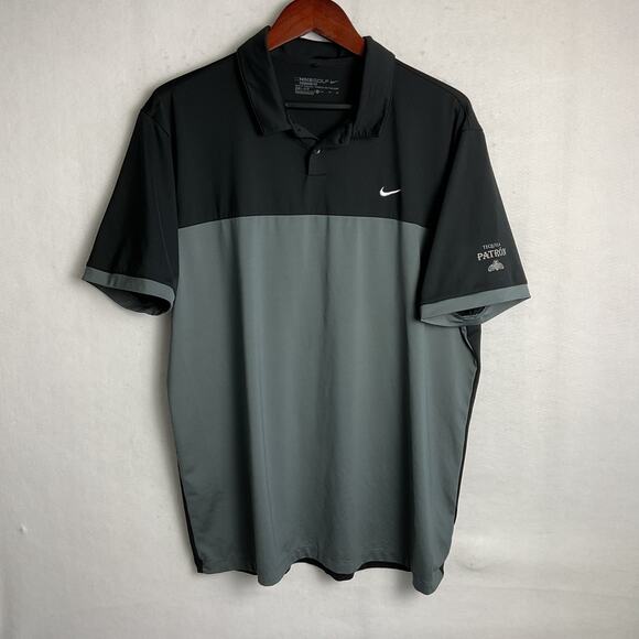 Nike Golf Dri Fit Standard Fit Quarter Button Patron Tequila Black and Grey XL - Picture 3 of 12